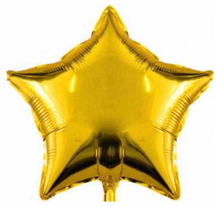 Jumbo Metallic Gold Star Shape Mylar Balloon